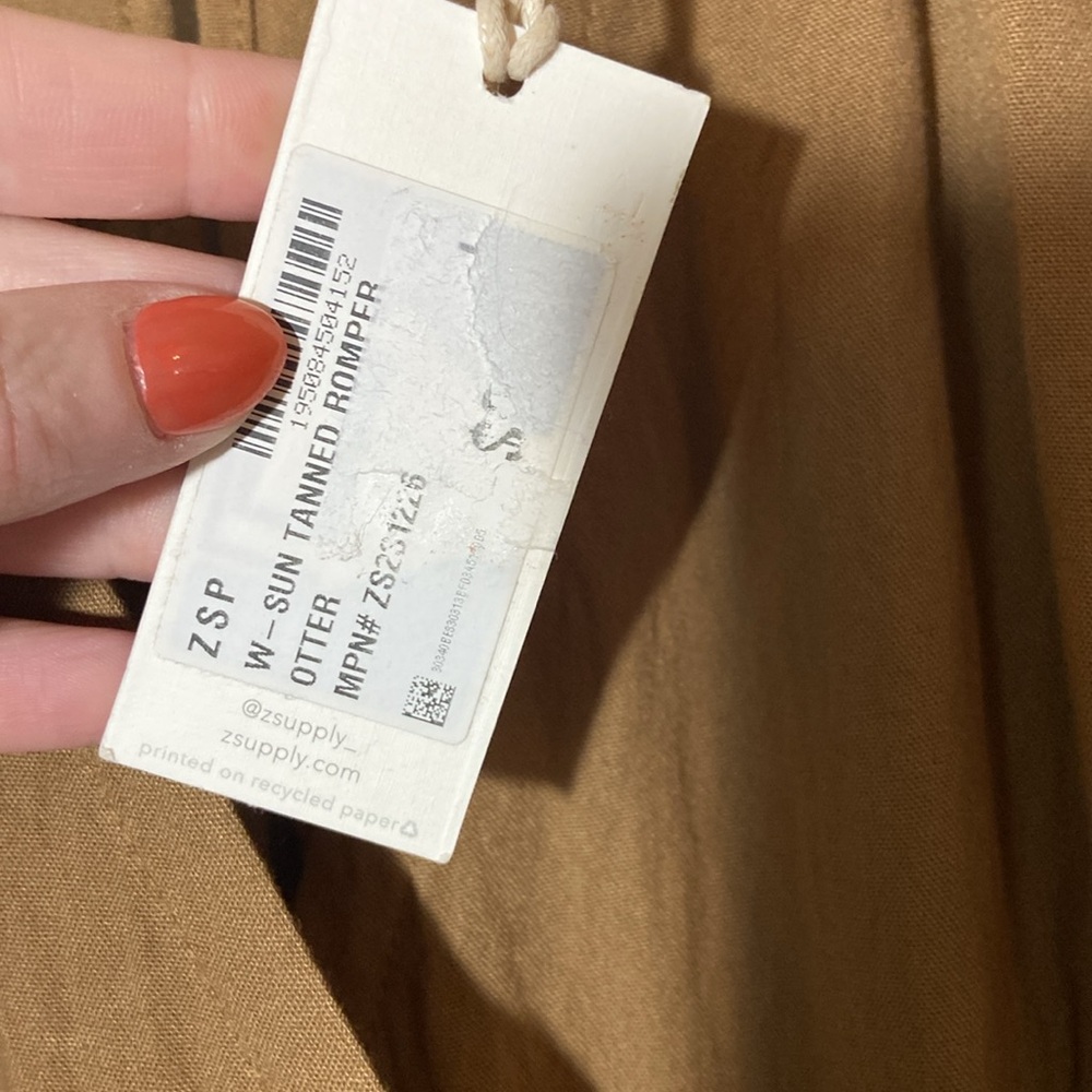 Z Supply Sun Tan Romper Sz L - Picture 4 of 7